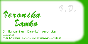 veronika damko business card